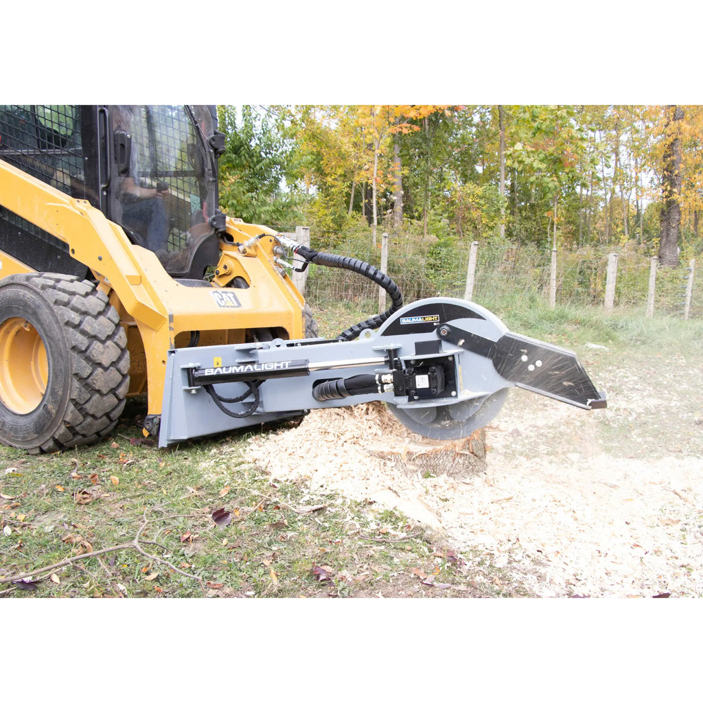 Baumalight S22 Stump Grinder with 12V Swing for Skid Steers - BML-S22-S450-AUX