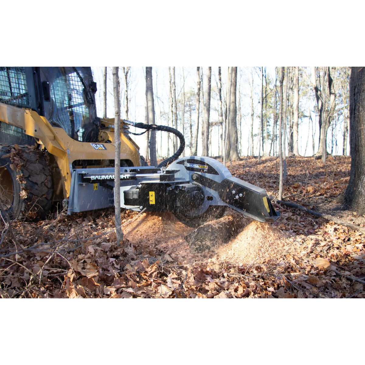 Baumalight S22 Stump Grinder with 12V Swing for Skid Steers - BML-S22-S450-AUX