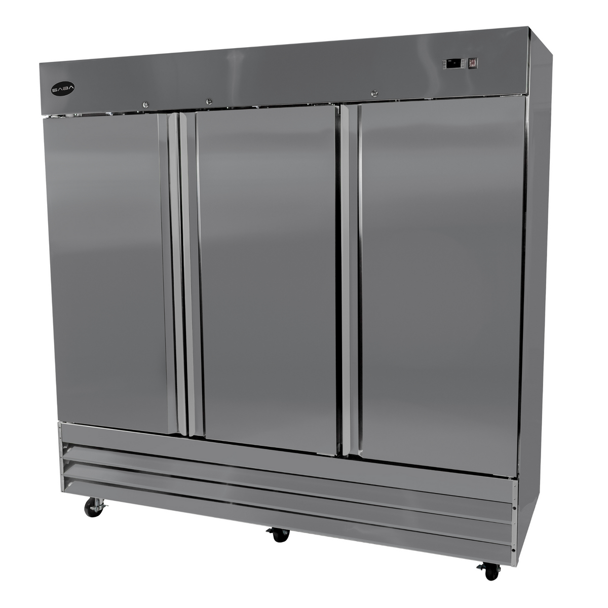 SABA Three Door Commercial Reach-In Stainless Steel Freezer -  S-72F