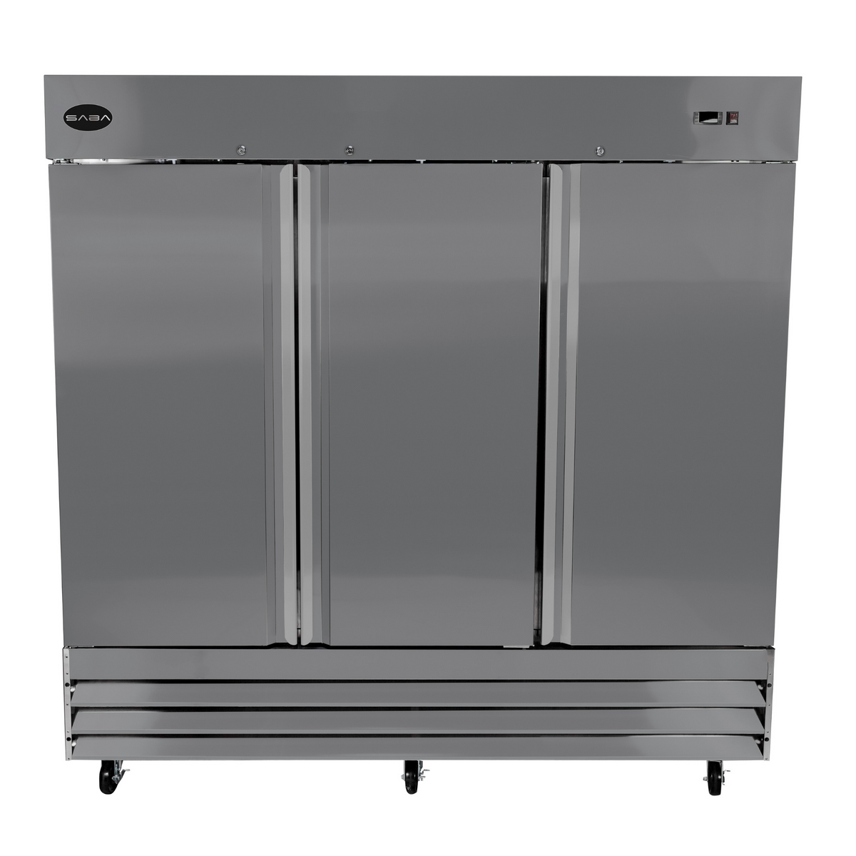 SABA Three Door Commercial Reach-In Stainless Steel Freezer -  S-72F