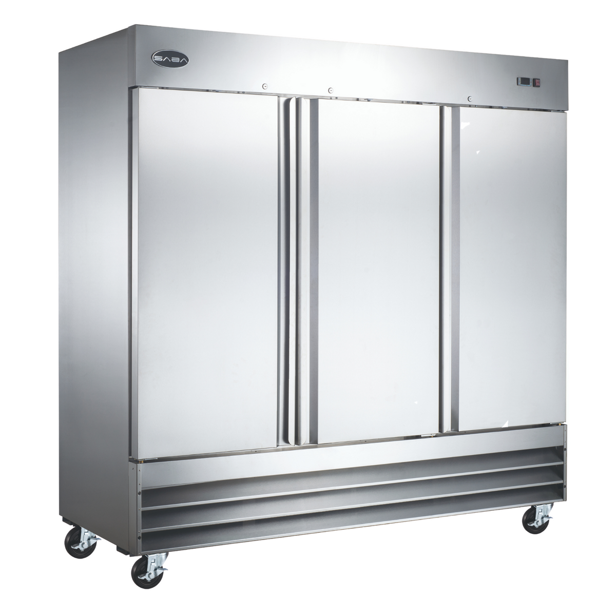 SABA Three Door Commercial Reach-In Stainless Steel Freezer -  S-72F