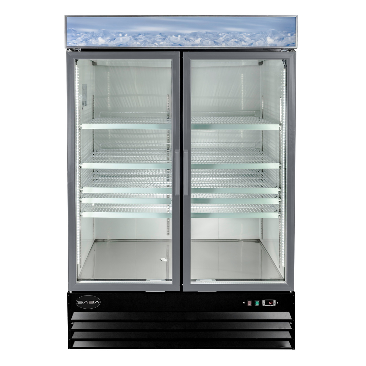 SABA Two Glass Door Commercial Merchandiser Freezer -  SM-45F