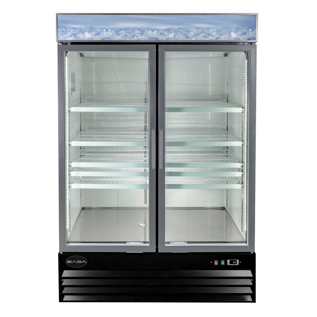 SABA  - Two Glass Swing Door Commercial Merchandiser Cooler - SM-45R