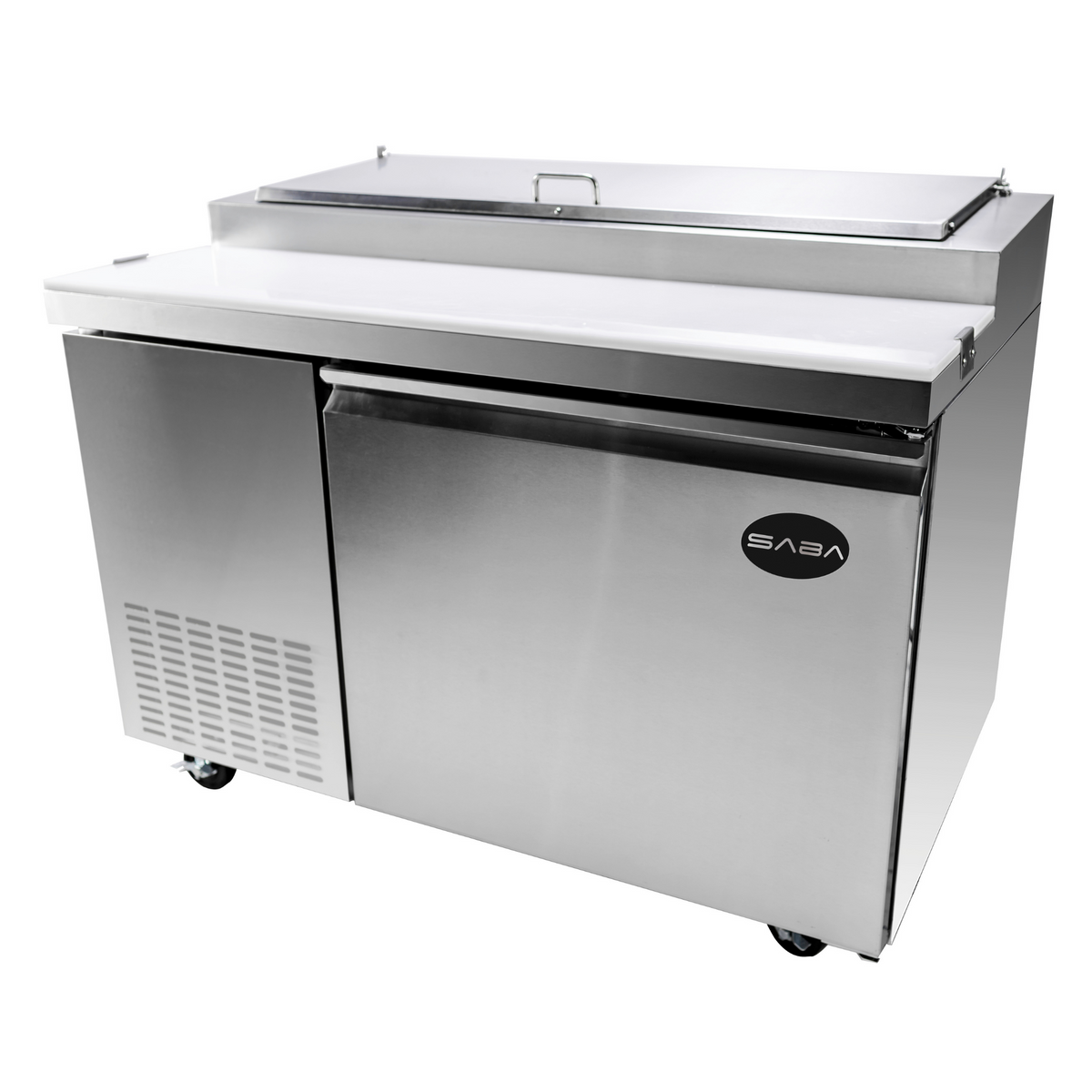 SABA " One Door Commercial Pizza Prep Table with 6 Pans - SPP-49-6 - 49