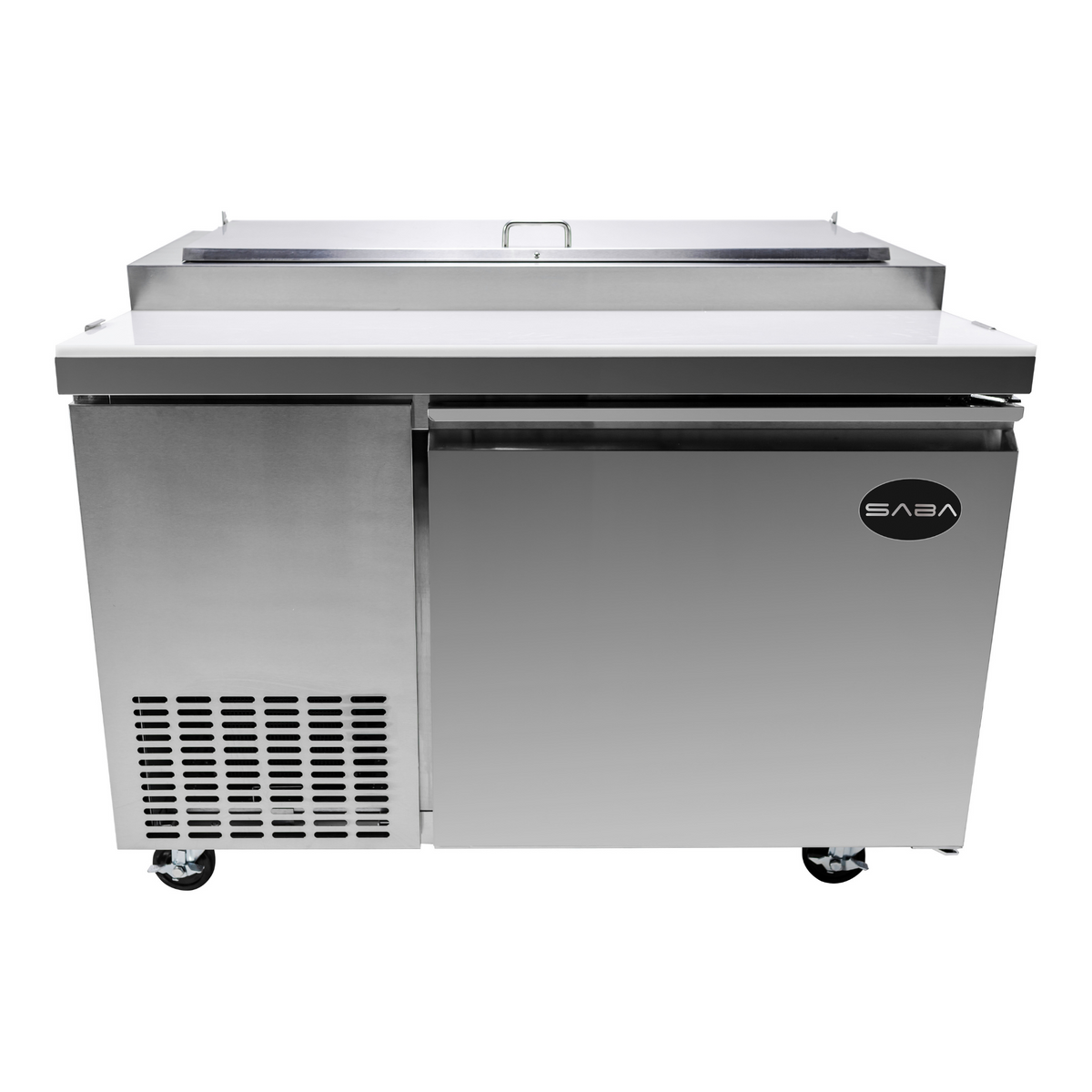 SABA " One Door Commercial Pizza Prep Table with 6 Pans - SPP-49-6 - 49