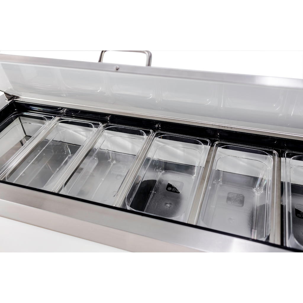 SABA " One Door Commercial Pizza Prep Table with 6 Pans - SPP-49-6 - 49