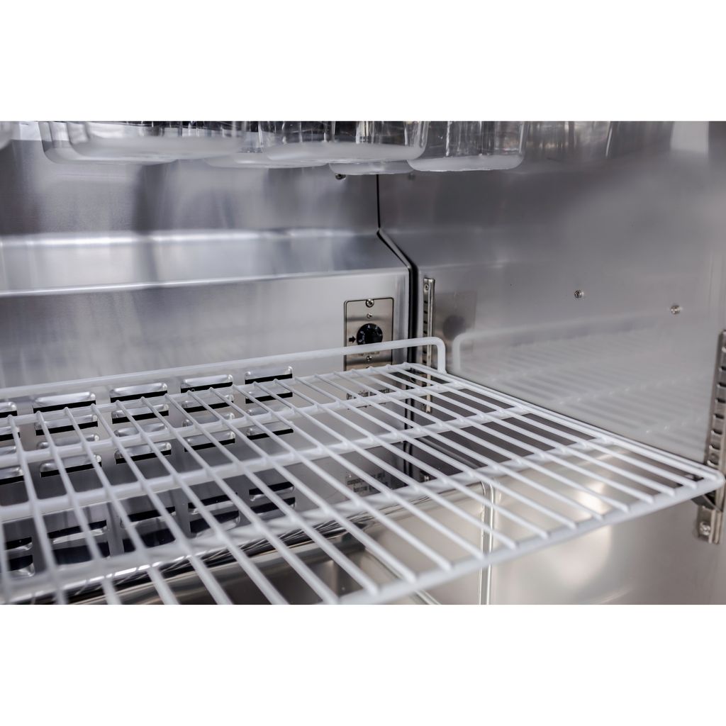 SABA SPS-27-12M - 27" One Door Commercial Mega-Top Sandwich Prep Table with 12 Pans