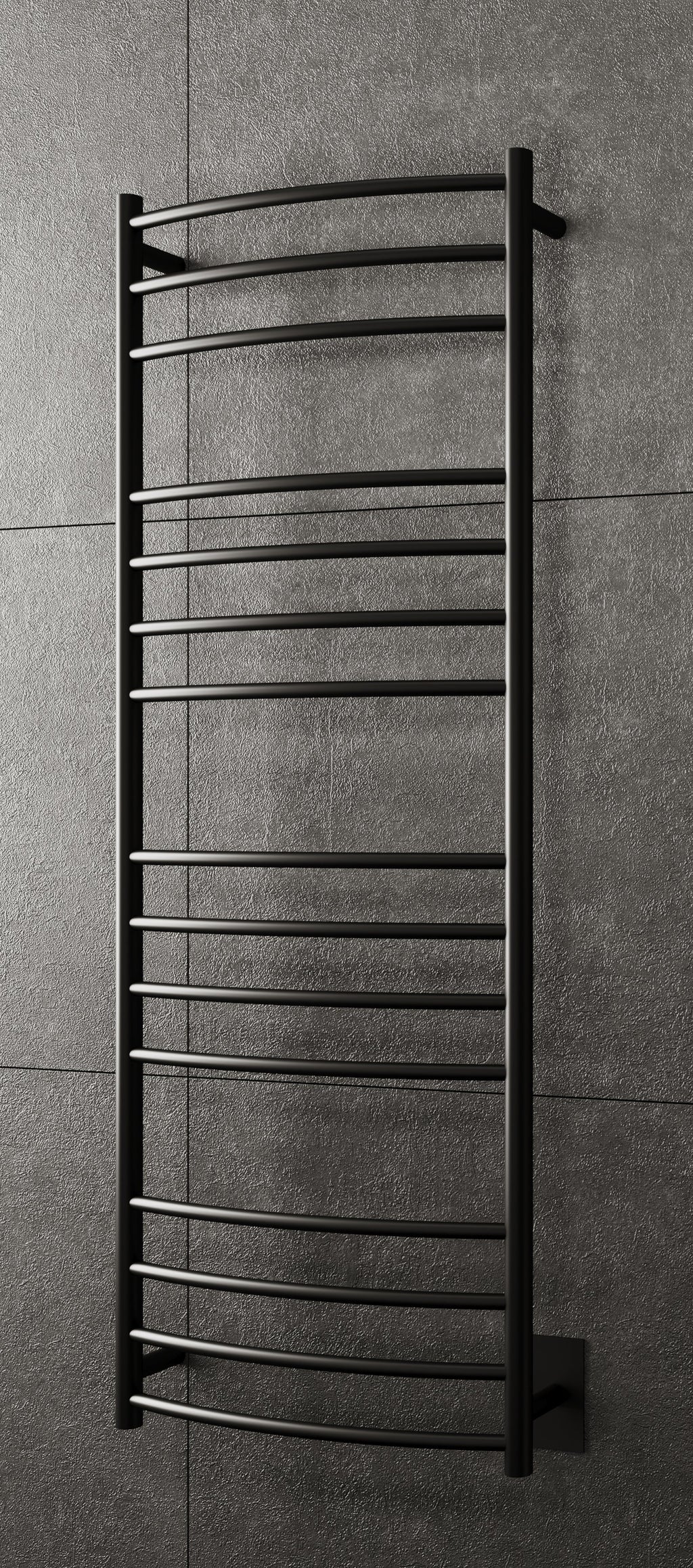 Selene Wall Mounted Electric Towel Warmer in Black - SELEBLK15