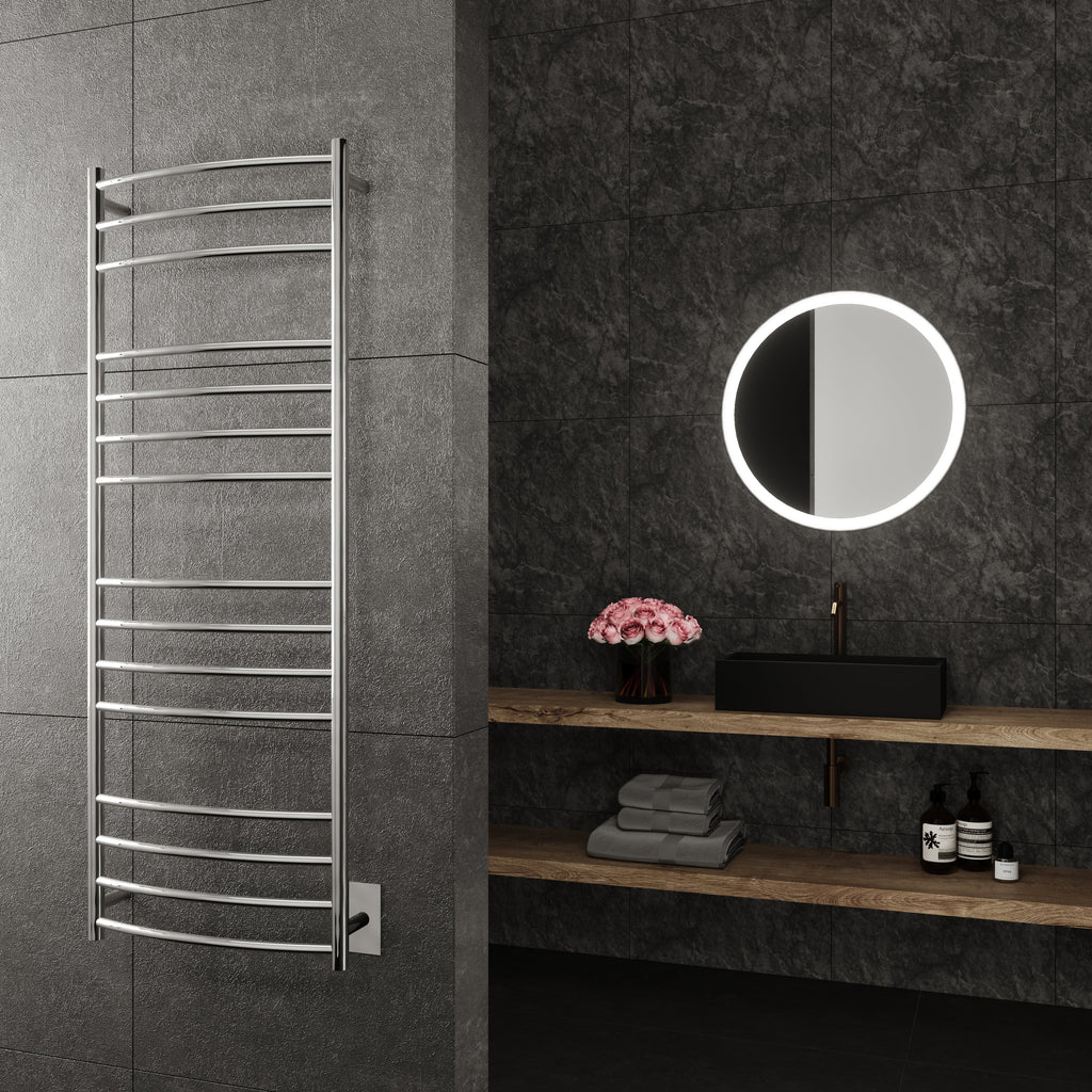 Paris Mirror Selene Wall Mounted Electric Towel Warmer in Chrome - SELECHR15