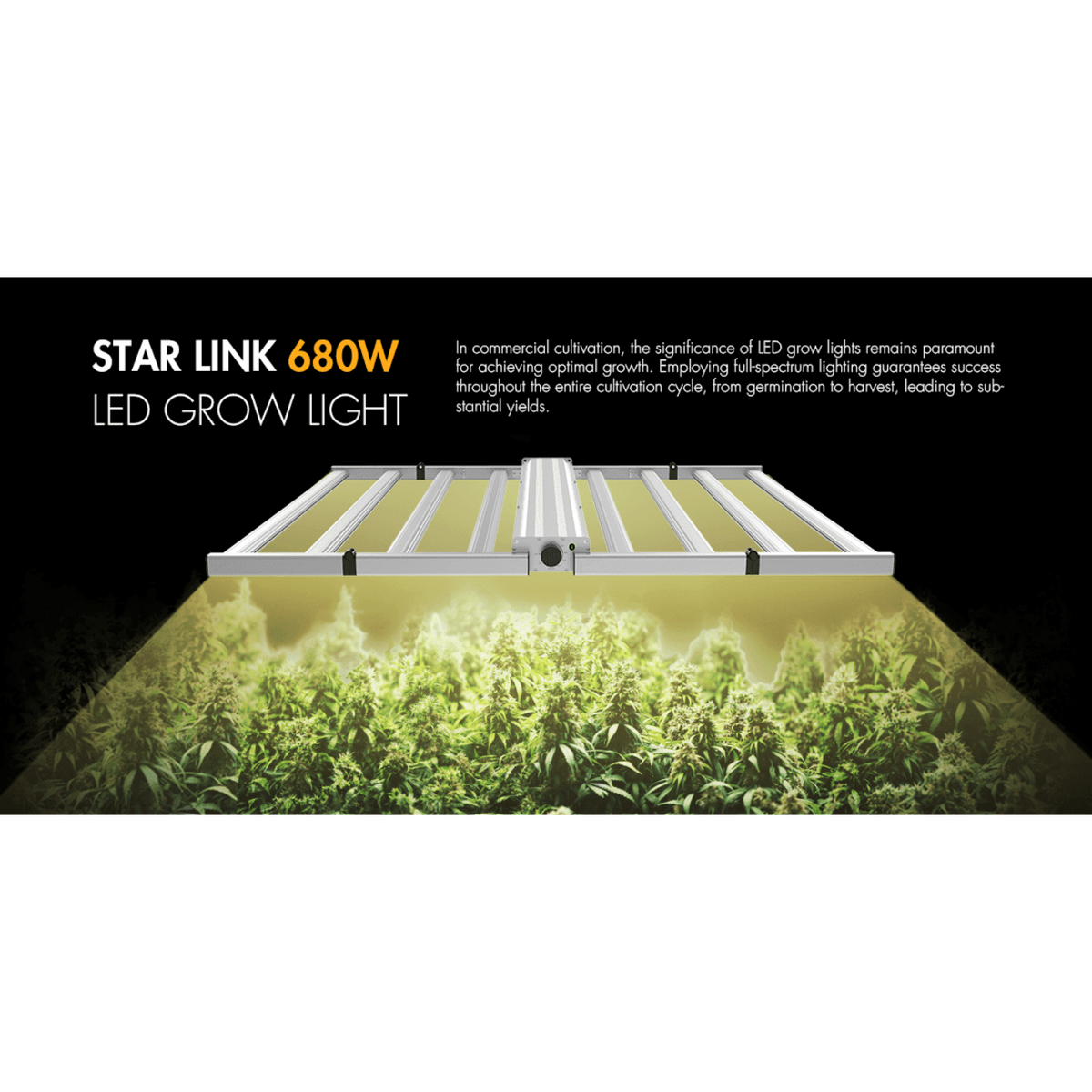Medicgrow Star Link LED  grow light,680W, dimmable,full-spectrum, High PPFD, 4X4/5X5,Stepless Dimmer, 4-foldable
