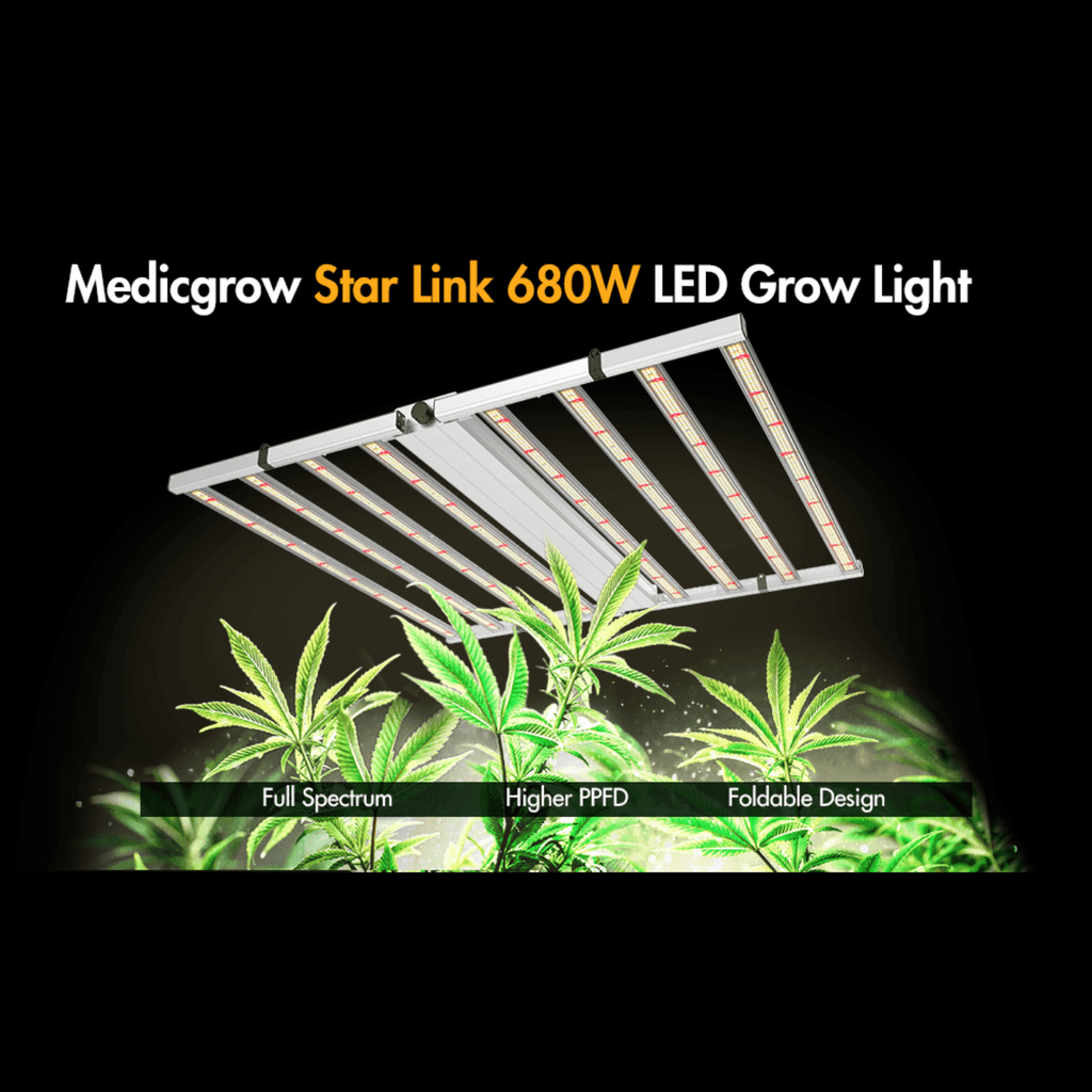 Medicgrow Star Link LED  grow light,680W, dimmable,full-spectrum, High PPFD, 4X4/5X5,Stepless Dimmer, 4-foldable