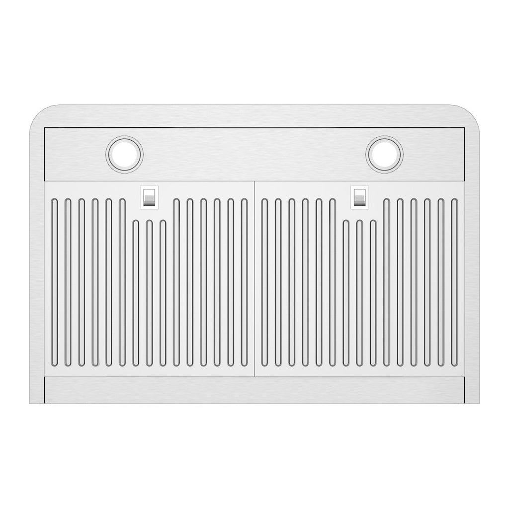 Awoco RH-SP08-T Super Quiet Split Stainless Steel Under Cabinet Range Hood, 4 Speeds, 8" Round Top Vent, 1000CFM, with LED Lights - RH-SP08-T30