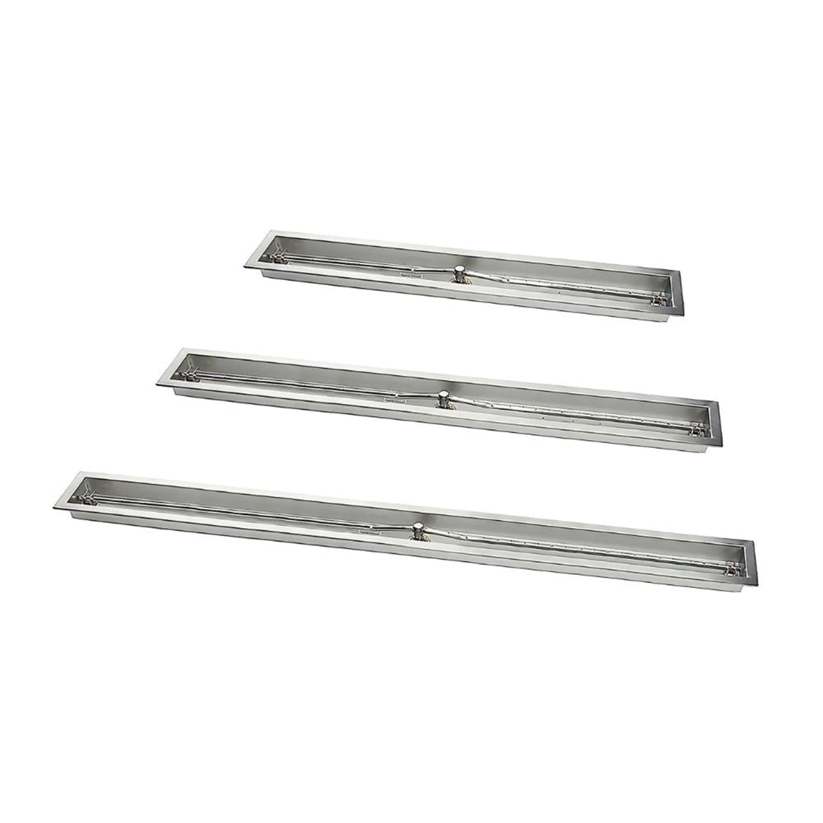 48" Stainless Steel Trough Burner with pan - 48SSTRGH
