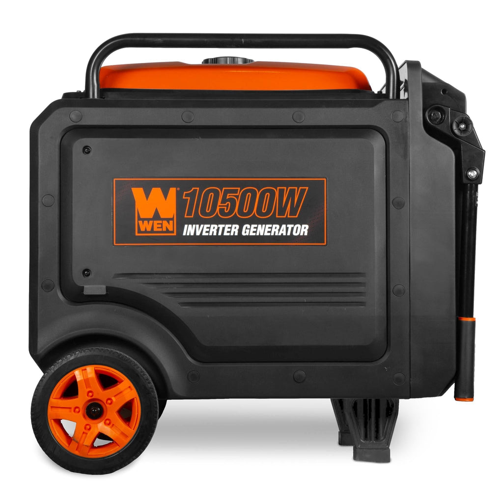 WEN TF1050iX 10,500-Watt 120V/240V Tri-Fuel Inverter Generator with Quiet 457cc Engine, Electric Start, Wheel Kit, and CO Watchdog, Gas, Propane, and Natural Gas Powered - TF1050iX