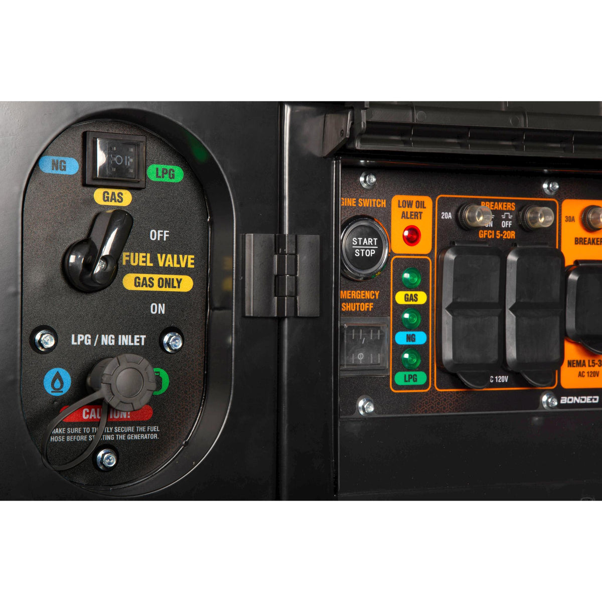 WEN TF1500XR 15,000-Watt Weatherproof Portable Generator for Home Backup, 120V/240V, Tri-Fuel with Cyclone Shield Weatherproofing Technology, 550cc Engine, Remote Electric Start, Wheel Kit, and CO Watchdog, Gas, Propane, and Natural Gas Powered - TF1500XR