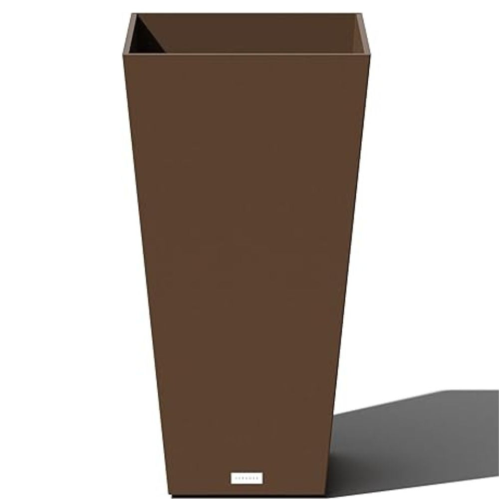 Tall Tapered White Planter