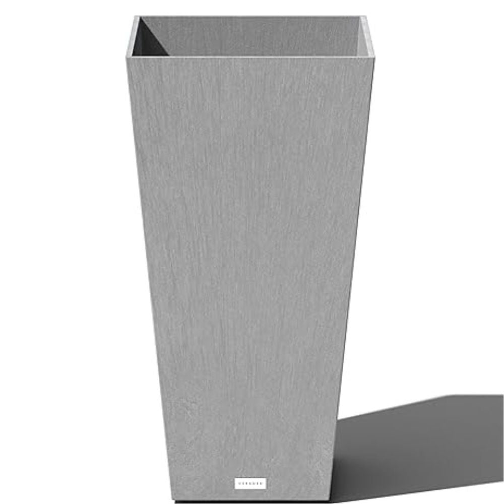 Tall Tapered White Planter