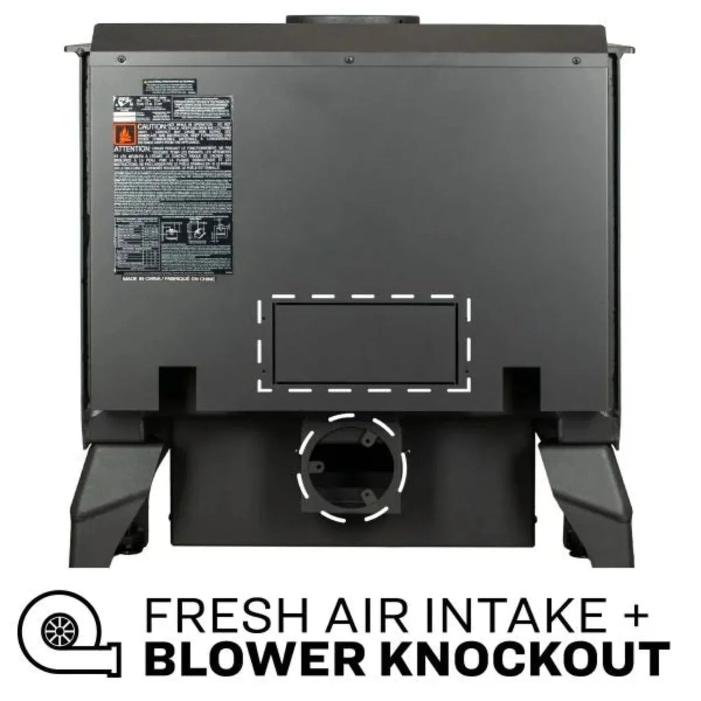 US Stove 2,500 Sq. Ft. Wood Stove with Cast Iron Legs &amp; Blower - SKU_1769011474749_338