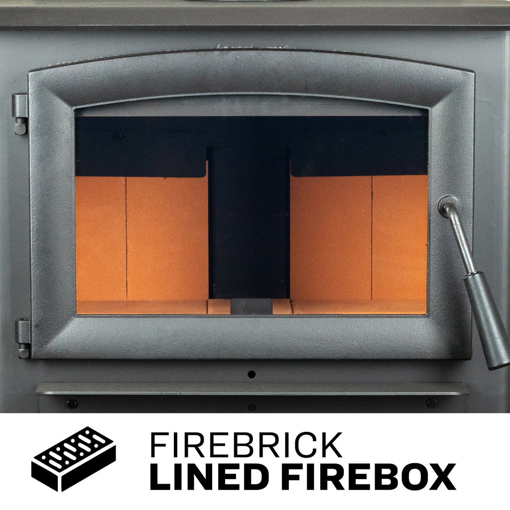 US Stove 2,000 Sq. Ft. Pedestal Wood Stove - SKU_1769009027750_987