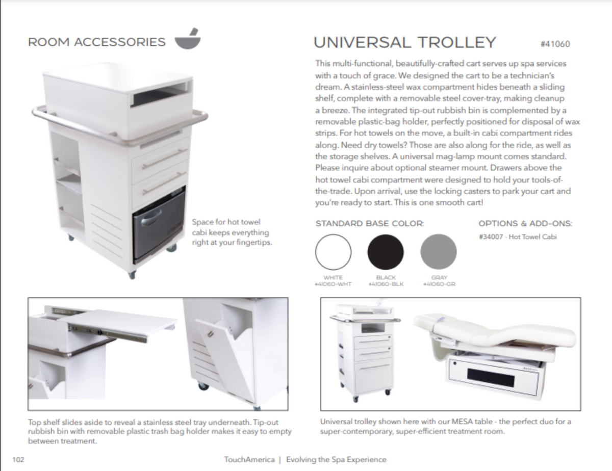 Touch America UNIVERSAL SPA TROLLEY  - 41060-LQ-65-WHT