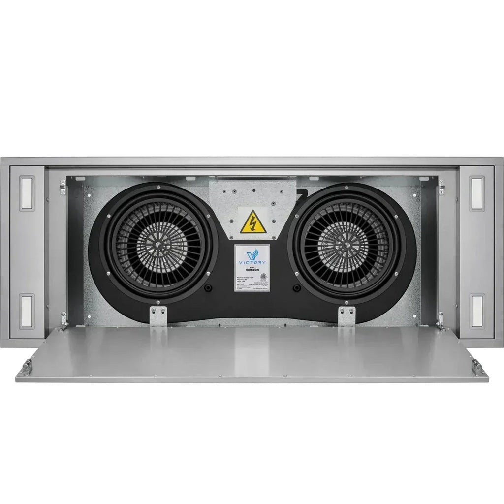 Victory Range 42 Inch 900 CFM Flush Ceiling Mount Range Hood in Stainless Steel - Horizon