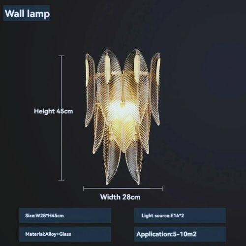 Luxury Feather Crystal Chandelier Lamp