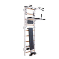 BenchK Swedish Ladder w/ Bench & Rack - White
