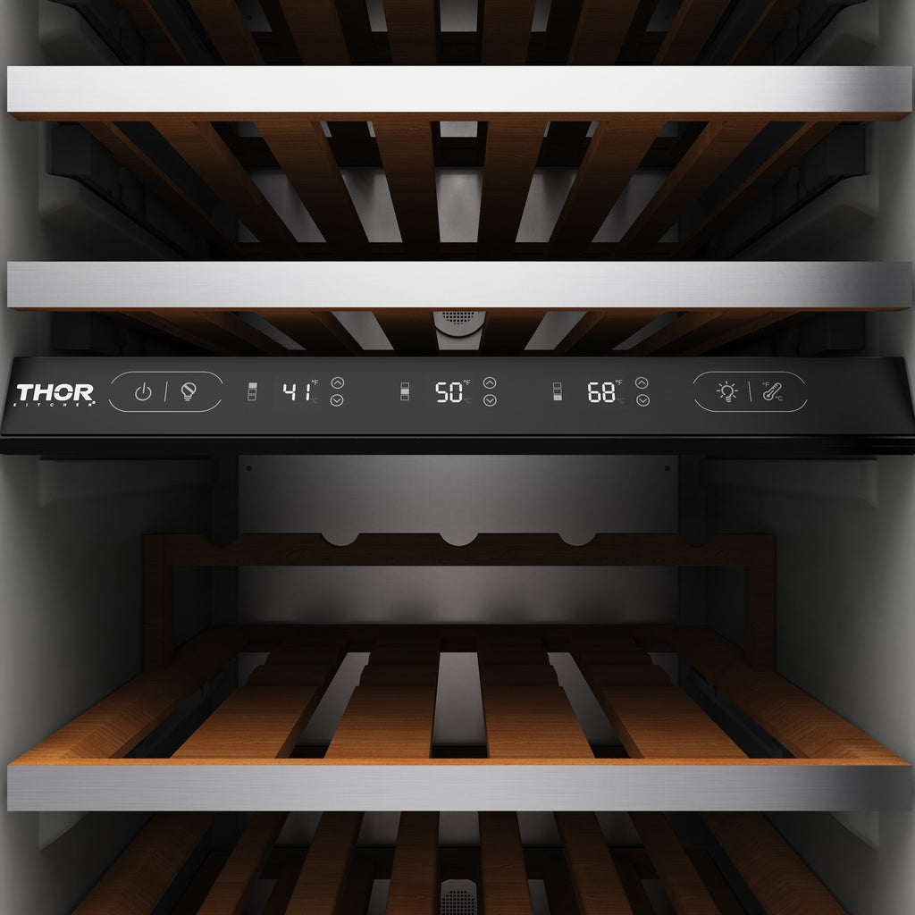 Thor Kitchen 24-inch Built-in Column Wine Cooler, Stainless Steel Panel Ready - XRF24CWC-SS