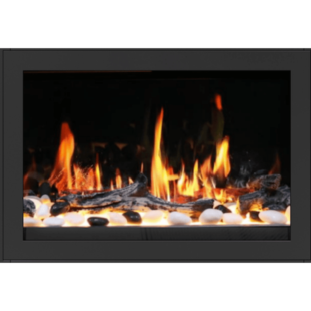 Litedeer Homes LiteStar 33" Smart Electric Fireplace Insert with App Driftwood Logs & River Rock (ZEF38VC-33)