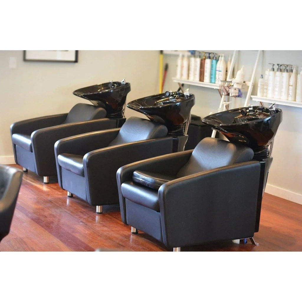 KLYNE (RECLINING) SHAMPOO BACKWASH UNIT WITH UPC CERTIFIED FAUCET - HON-BWSH-2922-BLK-KIT