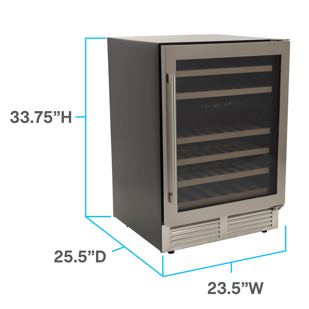 Avanti DESIGNER Series Dual-Zone Wine Cooler, 46 Bottle Capacity - WCD46DZ3S