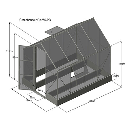 Chery Industrial Classic Greenhouse 8'x6' GG000050