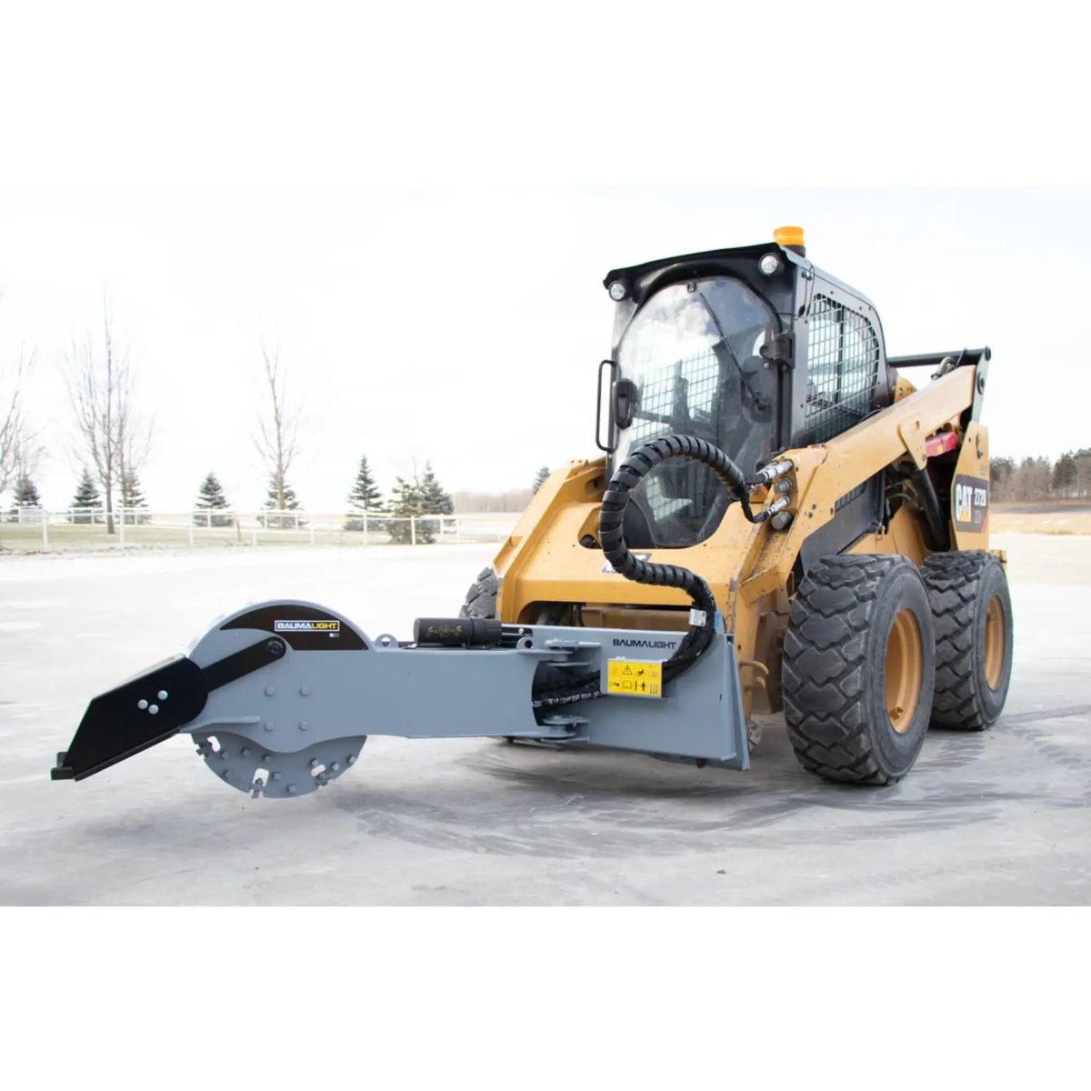 Baumalight S22 Stump Grinder with 12V Swing for Skid Steers - BML-S22-S450-AUX