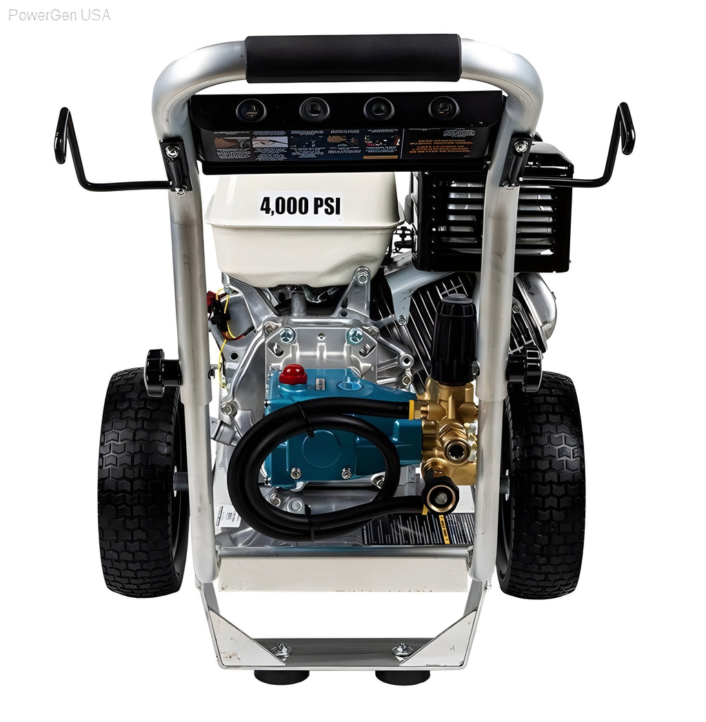 BE Power Equipment 4000 PSI 4.0 GPM Gas Pressure Washer with Honda GX390 Engine and Comet Triplex Pump - PowerGen USA - B4013HACS