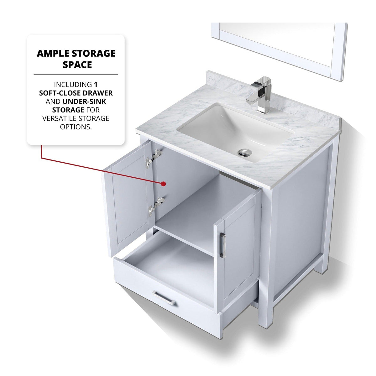 Lexora Jacques 30" x 22" Bath Vanity