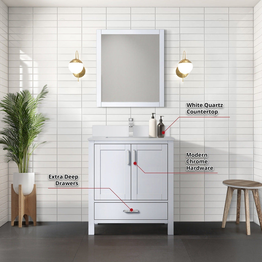 Lexora Jacques 30" x 22" Bath Vanity