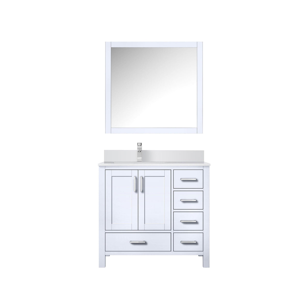 Lexora Jacques 36" x 22" Left Offset Bath Vanity