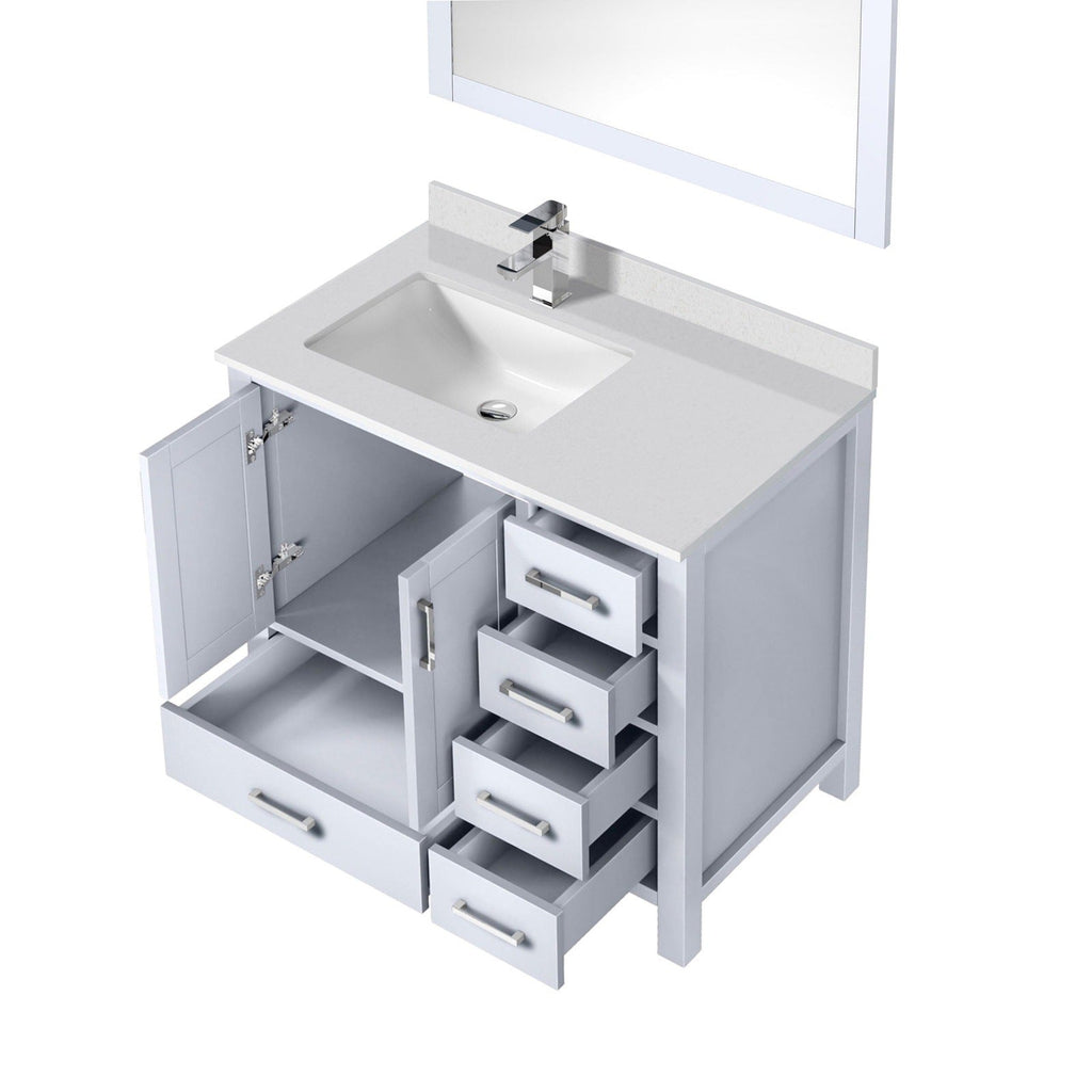 Lexora Jacques 36" x 22" Left Offset Bath Vanity