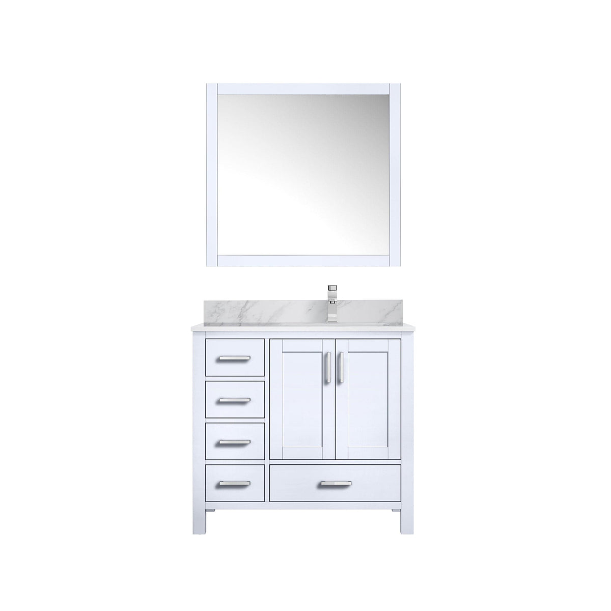 Lexora Jacques 36" x 22" Right Offset Bath Vanity