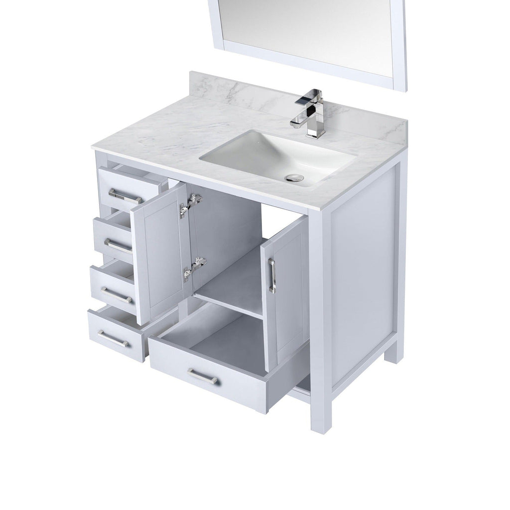 Lexora Jacques 36" x 22" Right Offset Bath Vanity