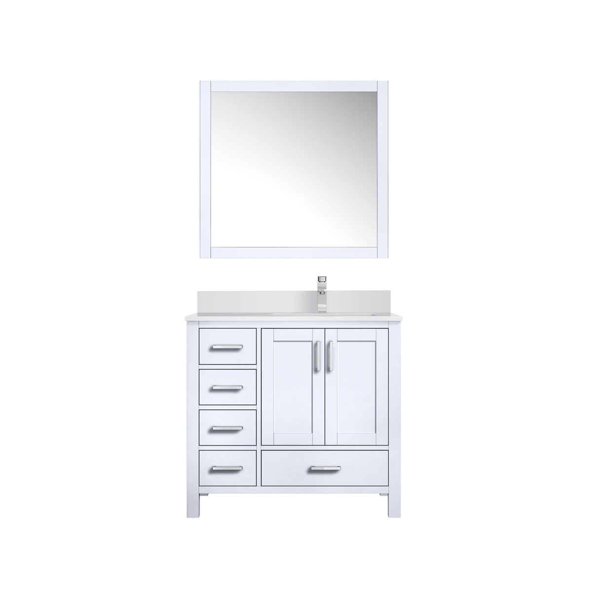 Lexora Jacques 36" x 22" Right Offset Bath Vanity