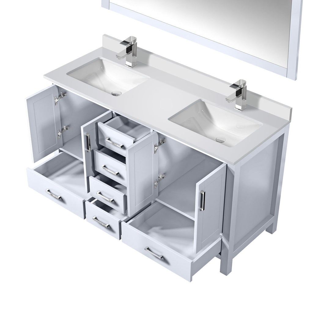 Lexora Jacques 60" x 22" Double Bath Vanity