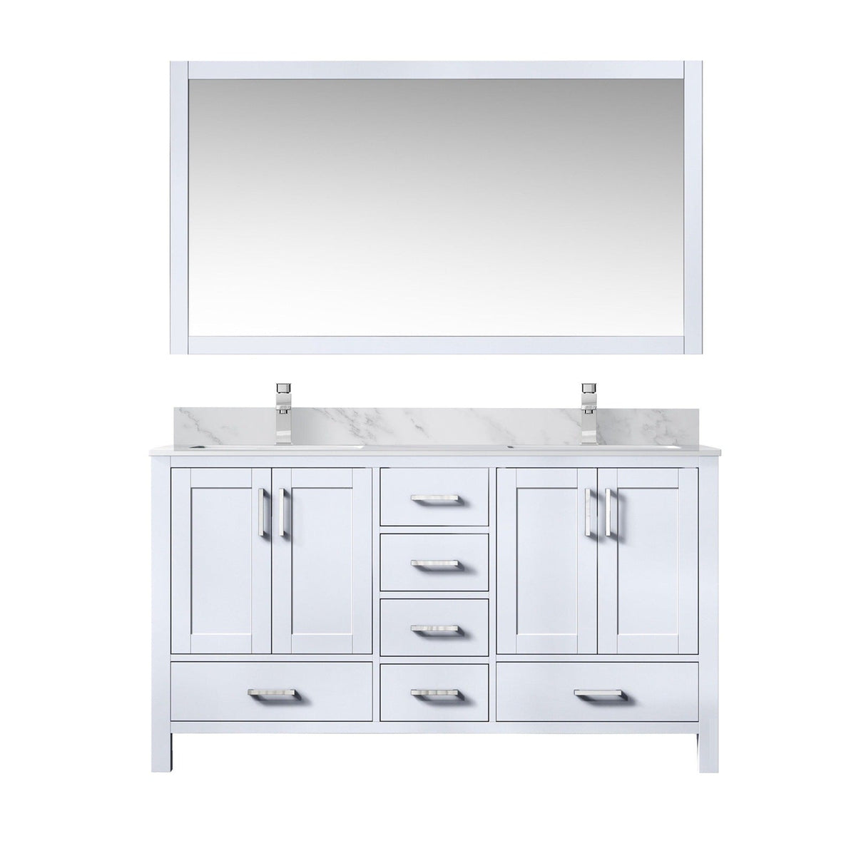 Lexora Jacques 60" x 22" Double Bath Vanity