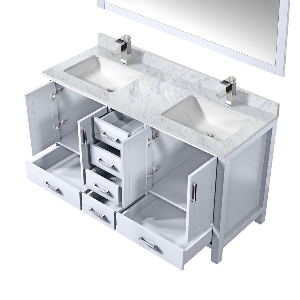 Lexora Jacques 60" x 22" Double Bath Vanity