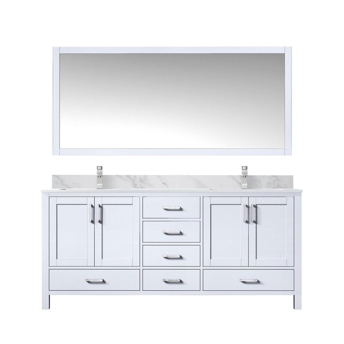 Lexora Jacques 72" x 22" Double Bath Vanity