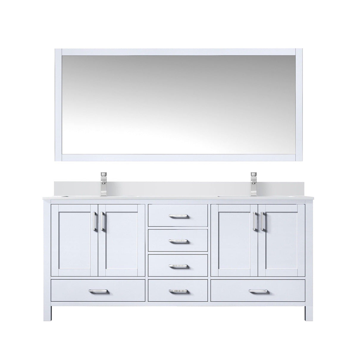 Lexora Jacques 72" x 22" Double Bath Vanity