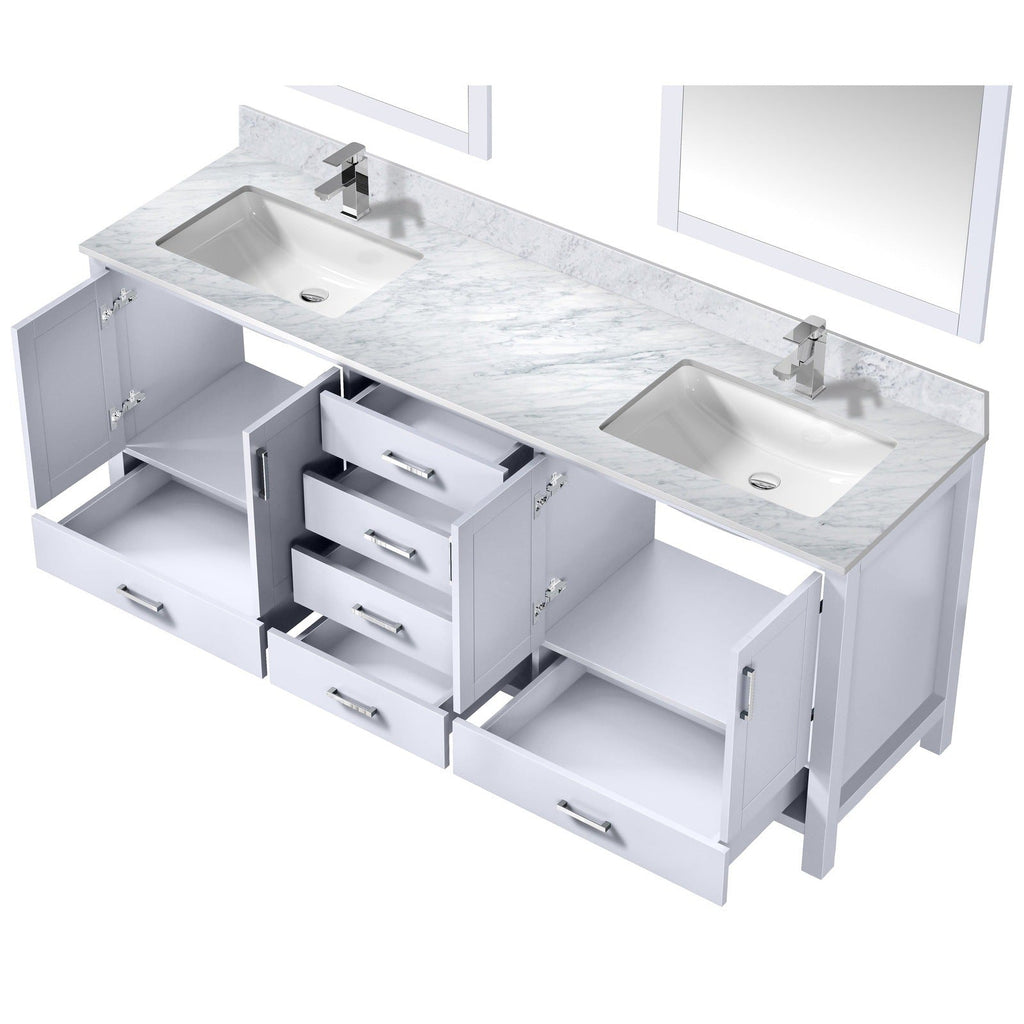 Lexora Jacques 80" x 22" Double Bath Vanity