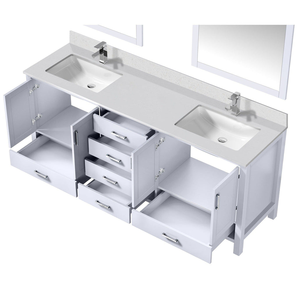 Lexora Jacques 80" x 22" Double Bath Vanity