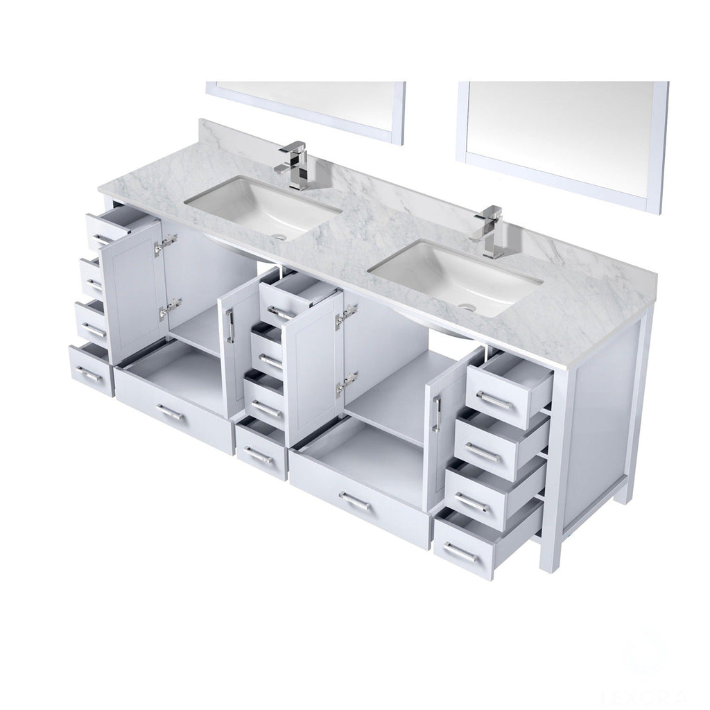 Lexora Jacques 84" x 22" Double Bath Vanity