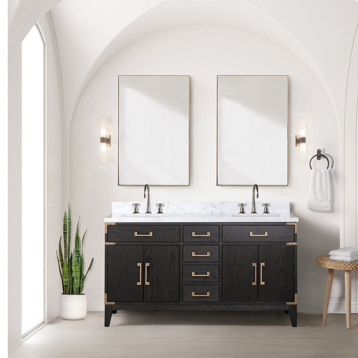 Lexora Laurel 60" x 22" Double Bath Vanity
